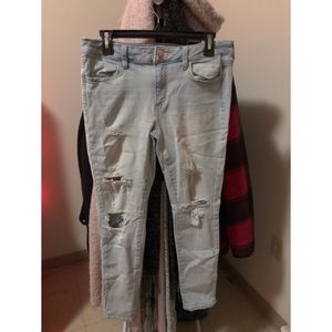 Light Wash Distressed Jeggings
